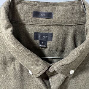 J. Crew Men's Casual Olive Button Down Shirt